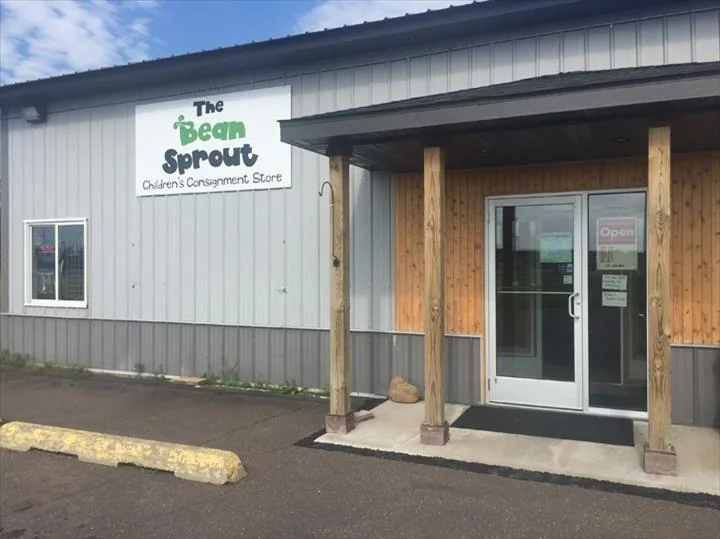 Exterior of The Bean Sprout store in Rice Lake, Wisconsin